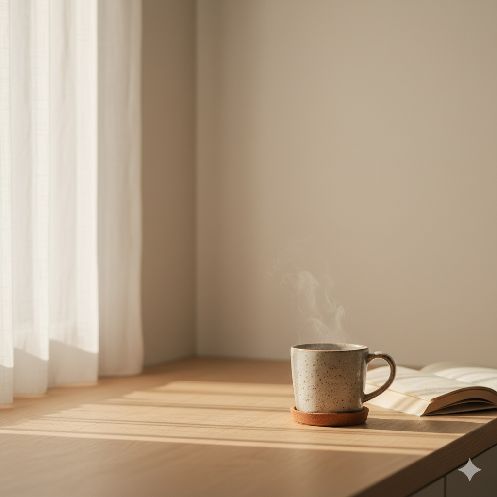 Morning mood: water first, chaos later calm is the flex.