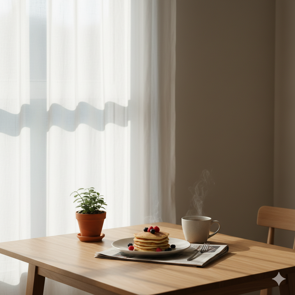 Morning mood: soft playlist, hard boundary and we keep it gentle.